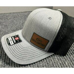 Van Meter Richardson 112 Trucker Cap Adjustable Snapback Gray & Black Mesh Mens